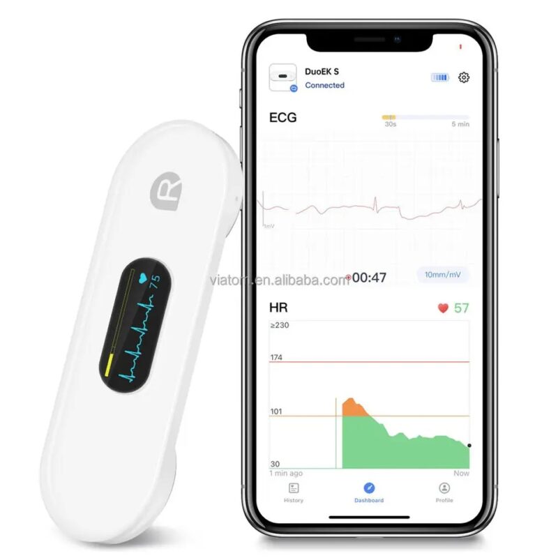Pocket ECG Monitoring Device with OLED Screen Bluetooth
