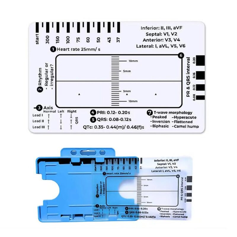 ECG/EKG 7 Step Ruler Card Portable ECG-Interpretation - Image 6
